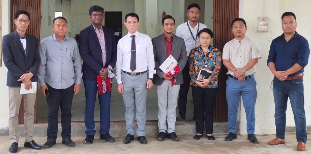 GM, Toyota Kirloskar Motor, Bengaluru with the Principal, NTTC and its executives in Dimapur on May 12.